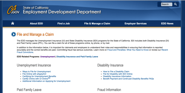 California S Employment Development Department For Unemployment California S Employment Development Department For Unemployment