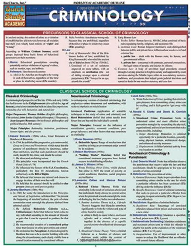 Criminology Quick Study Academic Criminology Quick Study Academic
