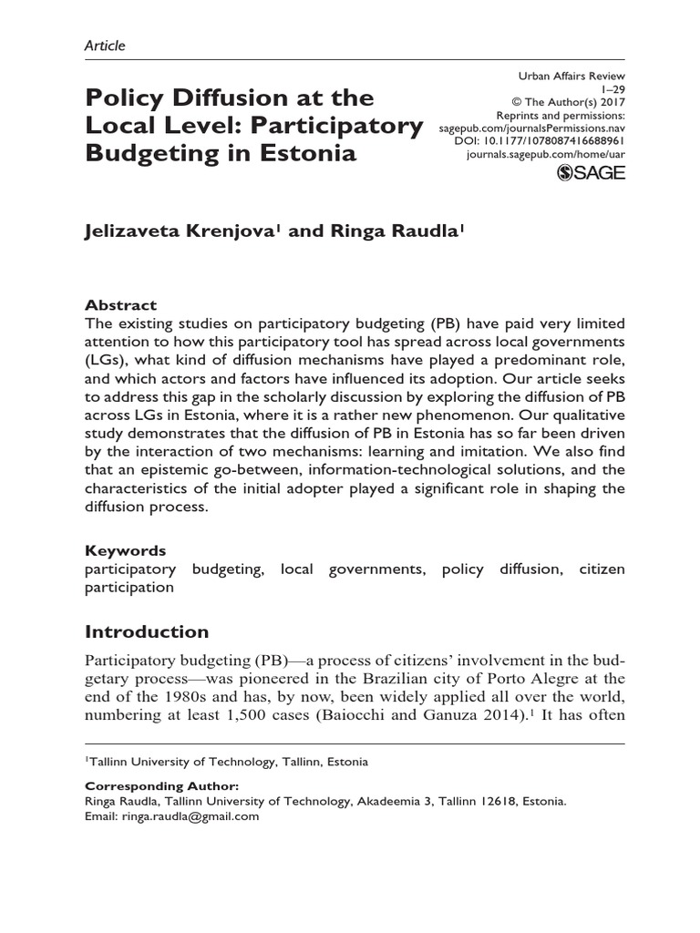 Eng Conference S Panel Discussion Participatory Budgeting In Estonia Eng Conference S Panel Discussion Participatory Budgeting In Estonia