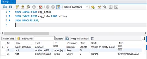 Mysql Show Processes Techniques For Performance Tuning Mysql Show Processes Techniques For Performance Tuning