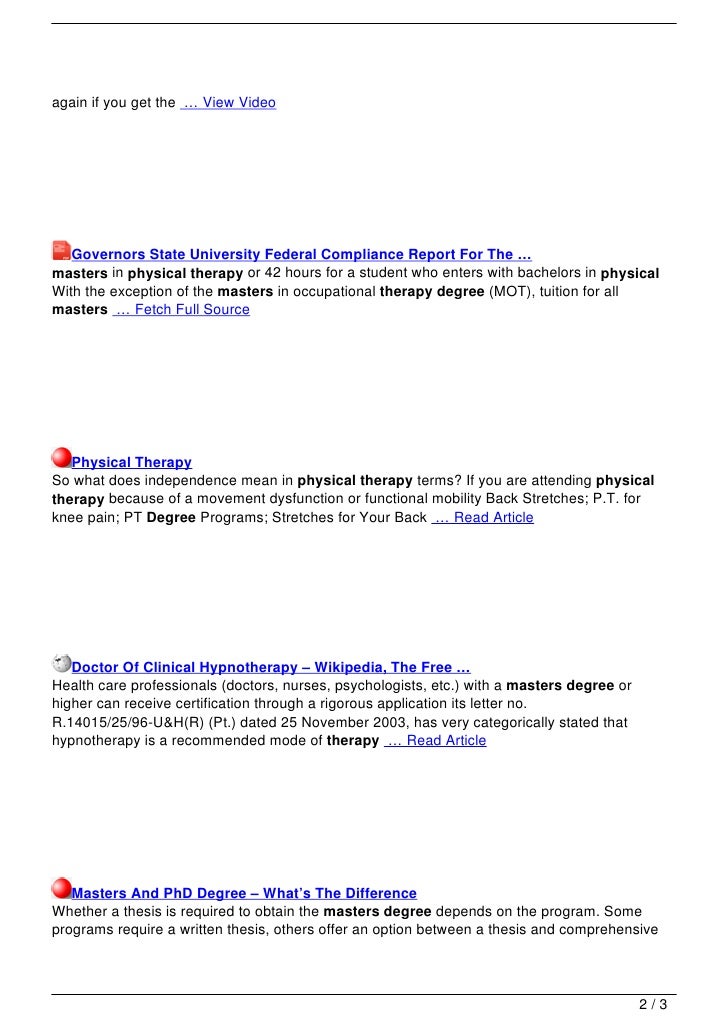 Online Physical Therapy Masters Degree Online Physical Therapy Masters Degree