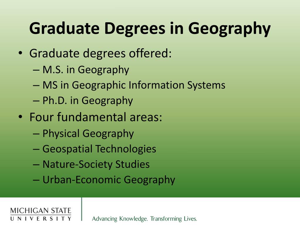 Ppt Michigan State University Graduate Program In Geography Ppt Michigan State University Graduate Program In Geography