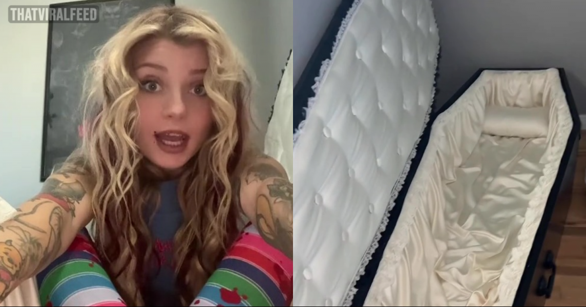 Tiktok Influencer Defends Sleeping In Coffin As She Can Hide Away Tiktok Influencer Defends Sleeping In Coffin As She Can Hide Away