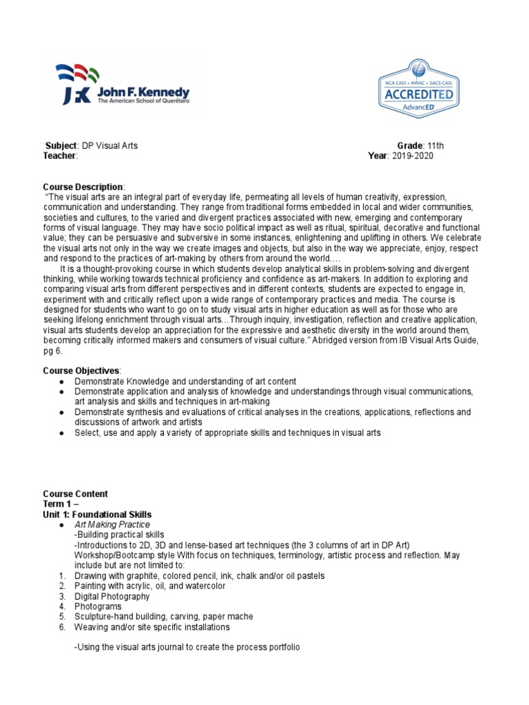 Year 1 Ib Dp Visual Arts Long Range Plan Pdf Year 1 Ib Dp Visual Arts Long Range Plan Pdf